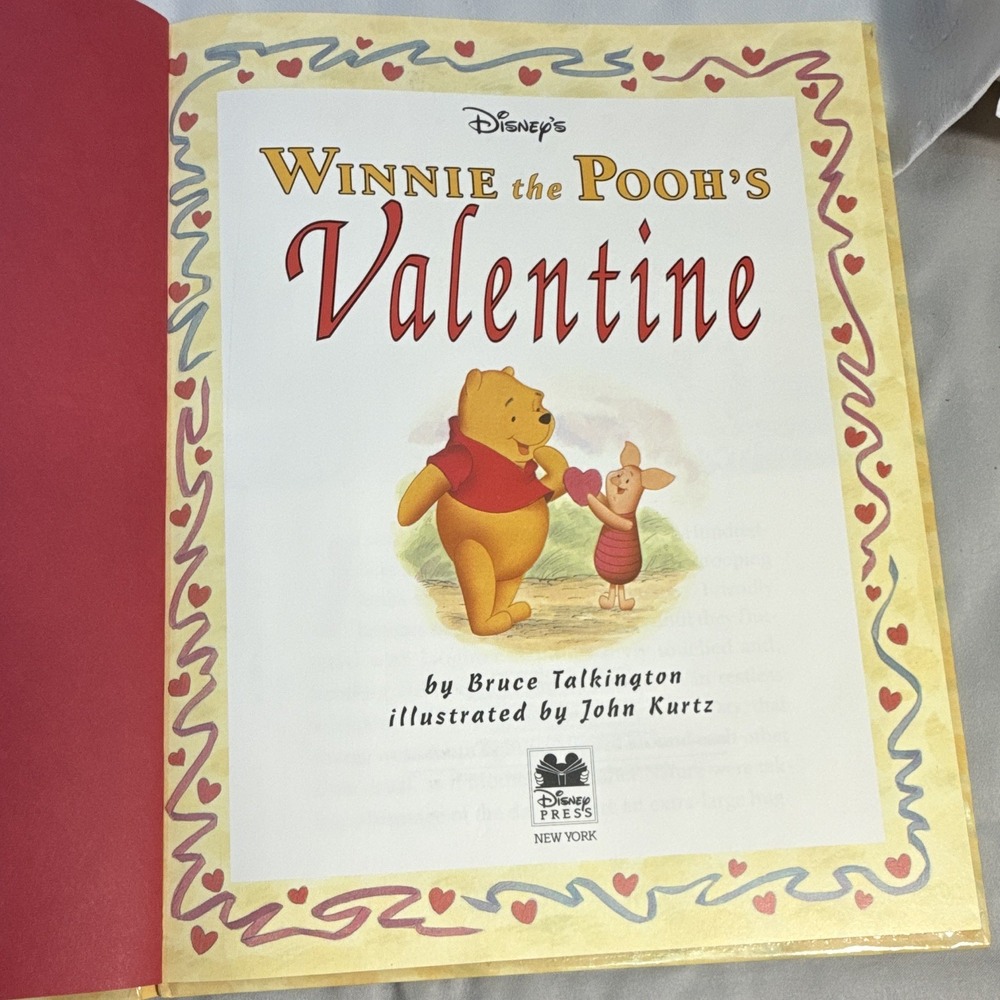 Disney Press Winnie the Pooh: Winnie the Pooh's Valentine Hardcover (1995) - Picture 4 of 6